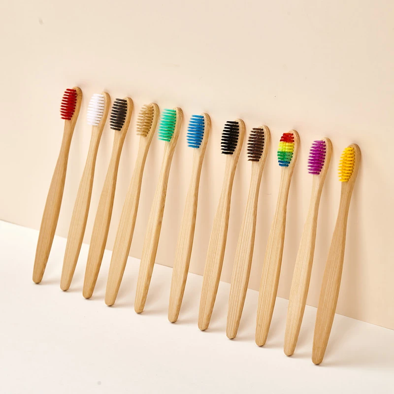 Bamboo Toothbrush Set - 5/10/20/30 قطعة فرشاة أسنان ملونة من