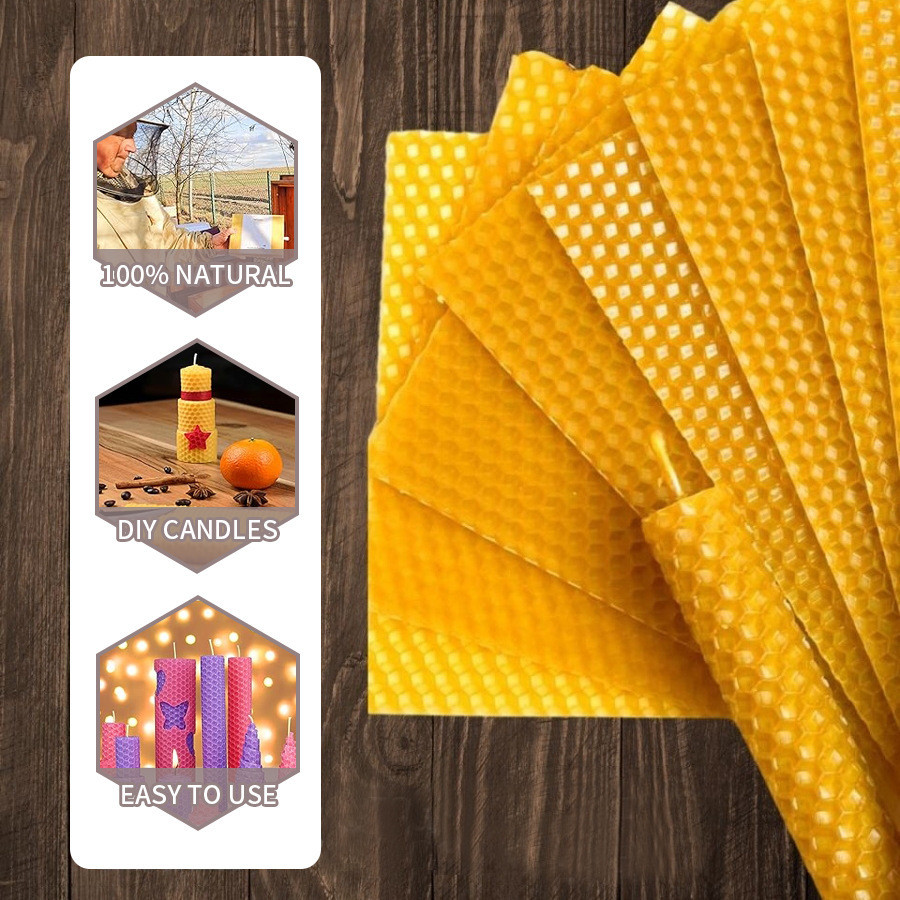 Beeswax Wrap Reusable - 10/20/30 قطعة صفائح شمع العسل الطبيعي