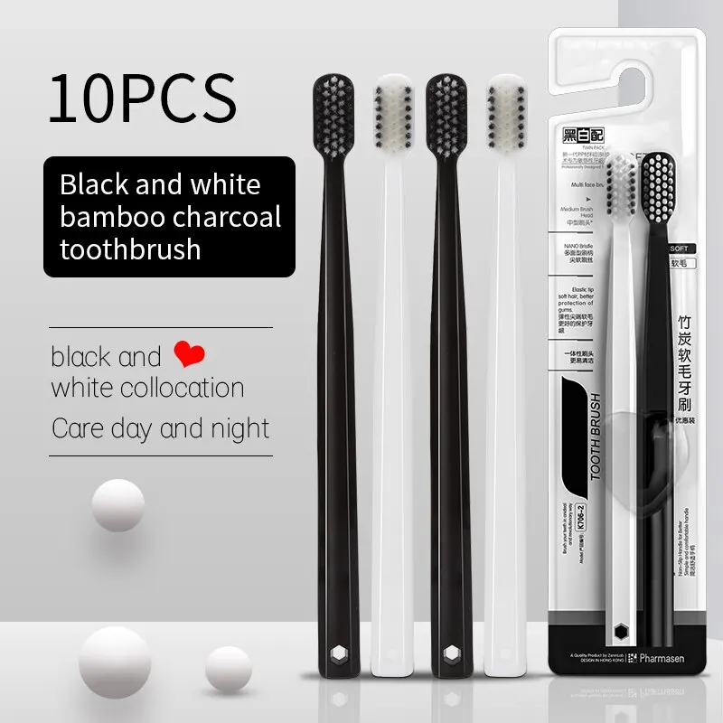 فرشاة أسنان من الفحم الخيزراني - مراجعة Bamboo Toothbrush Set وسعره