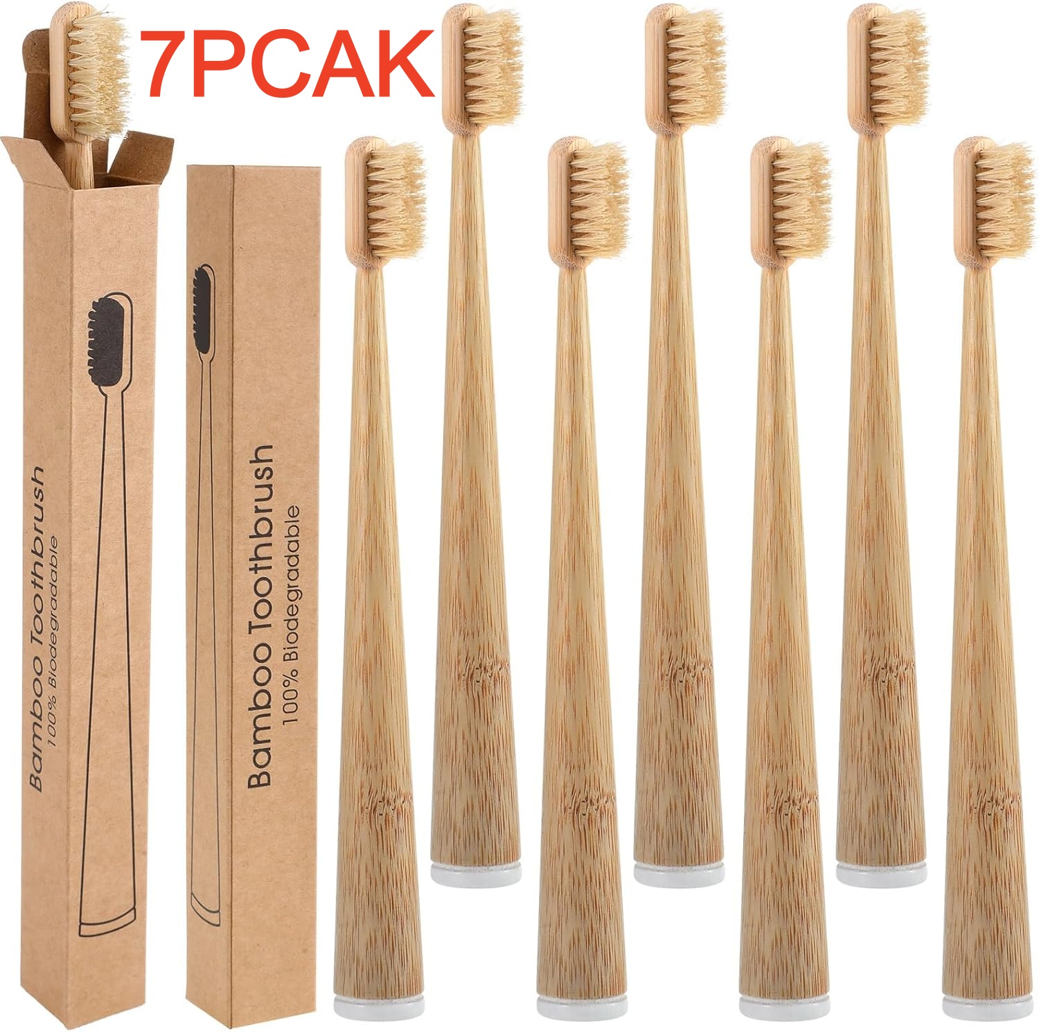7 فرش أسنان قابلة للتحلل الحيو - مراجعة Bamboo Toothbrush Set وسعره