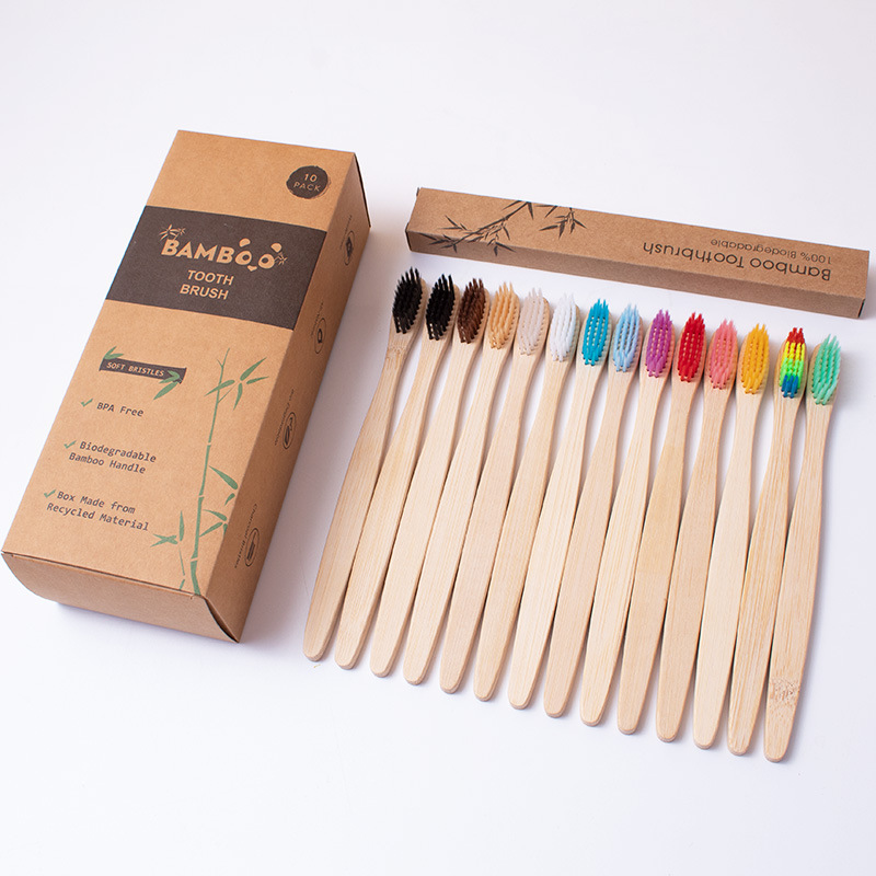 الكبار أشار الذيل شقة الخيزران - مراجعة Bamboo Toothbrush Set وسعره