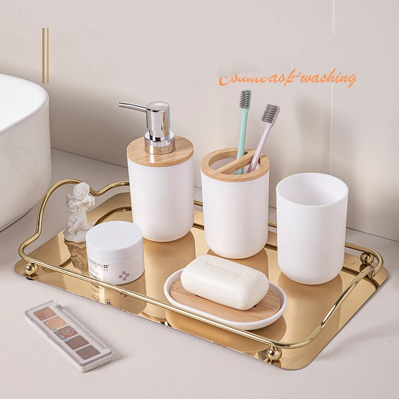 مجموعة تخزين للحمام مكونة من 6 - مراجعة Bamboo Toothbrush Set وسعره